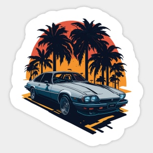 Jaguar XJS Vintage Car Sticker